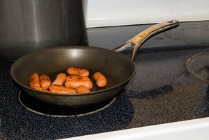 cooking on and cleaning a black stove top