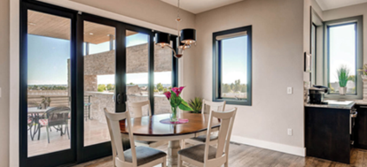 Dining Room With A Milgard Patio Door Leading Outside Dining Room With A Milgard Patio Door Leading Outside