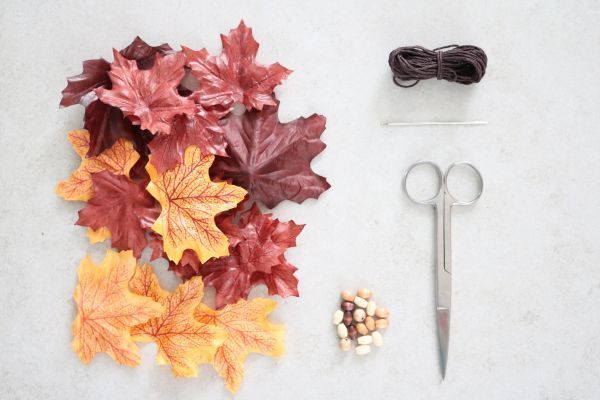 Leaf garland supplies.