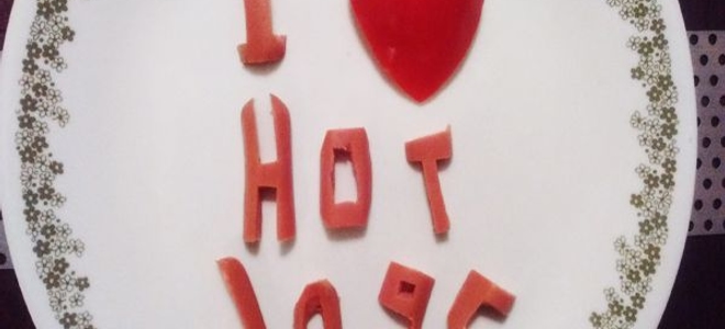 plate with hot dog message