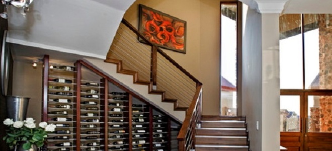 Under staircase wine space