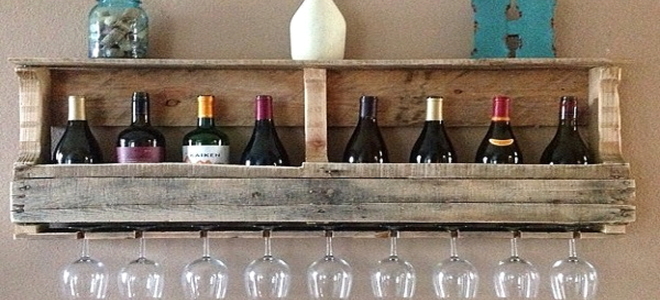 wood wine storage shelf