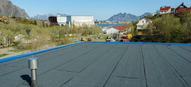 a flat roof