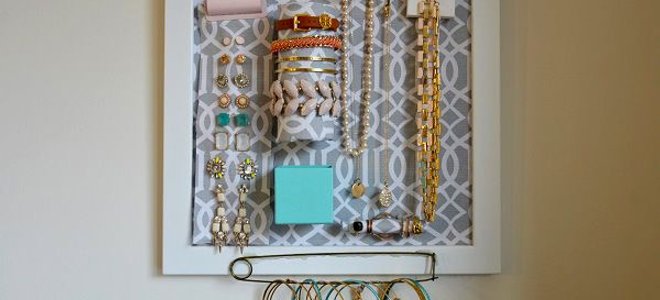 A magnetic organizer for jewelry.