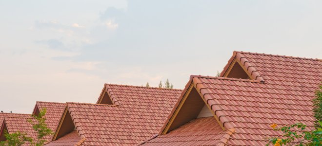 A roof with clay tiles.