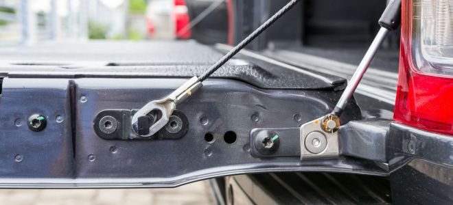 truck with tailgate open