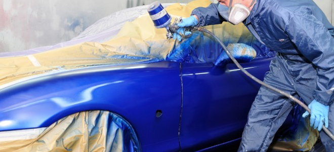 painting a car blue
