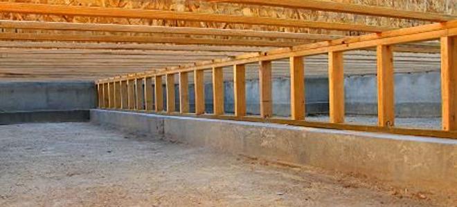 An unfinished crawlspace.