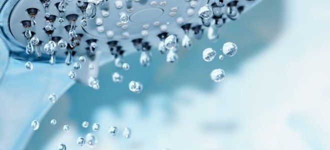 Shower head with water coming out