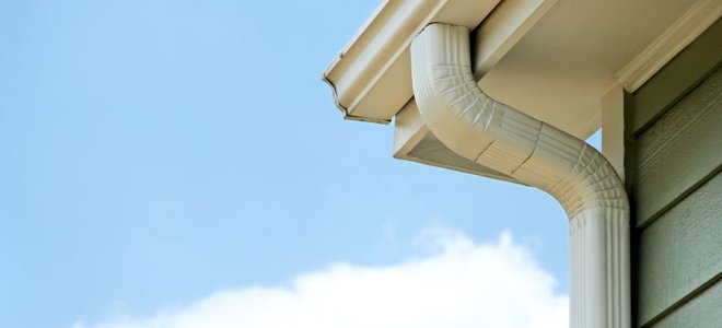 Gutters on a house.