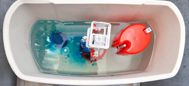 blue food coloring in toilet tank