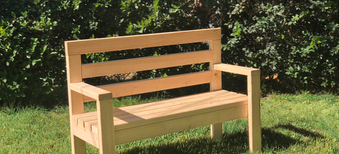 Wood bench