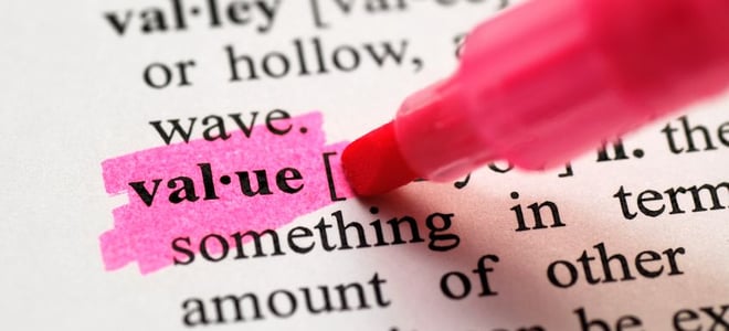 the word value highlighted in a dictionary