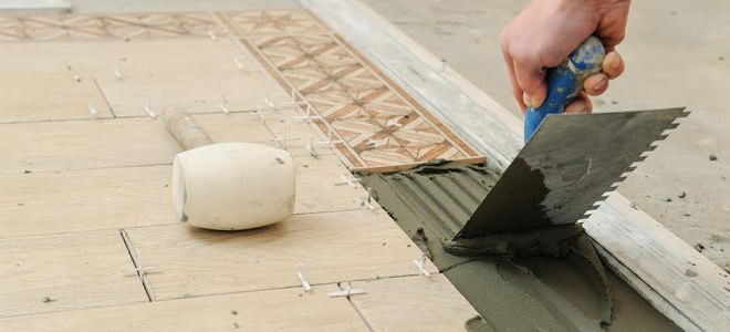 installing a tile floor