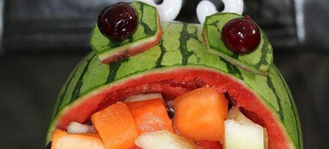 watermelon fruit salad frog