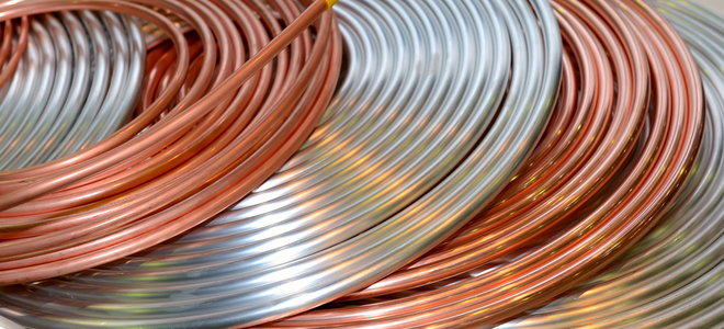 metal tubing in coils