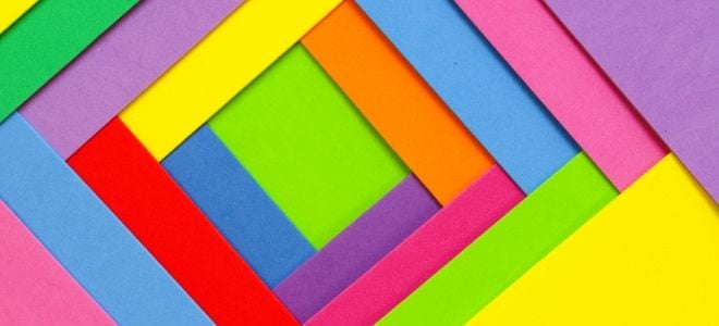 stack of colorful paper