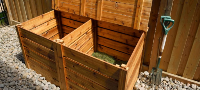 finished wood compost bins
