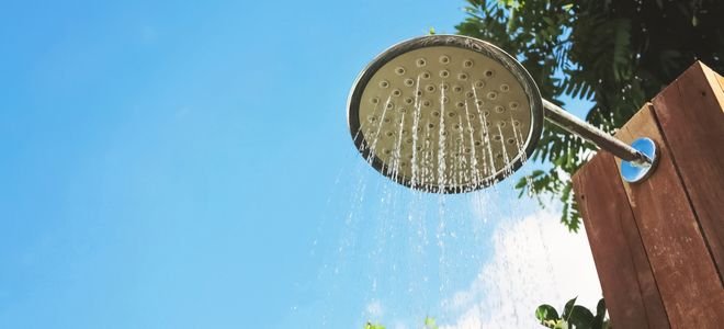 outdoor shower rain head