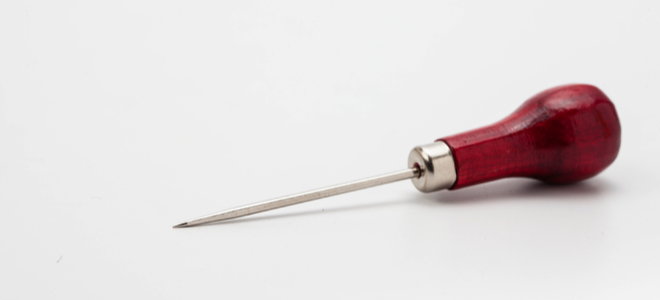 scratch awl on white background