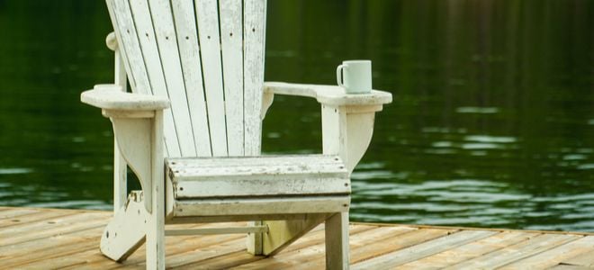wooden Adirondack chair