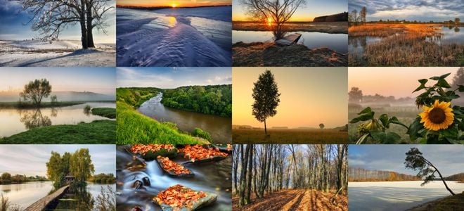 photo collage of beautiful outdoor pictures