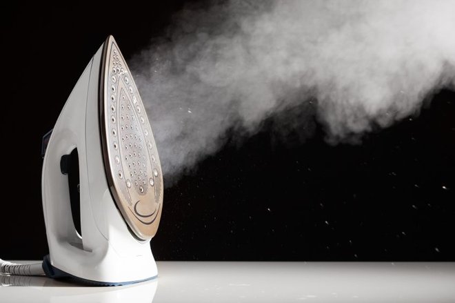 Steam rising from an iron