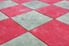 red and gray rubber tiles
