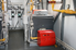 The gas boiler and other machinery in a room