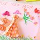 young hand making DIY mother's day card