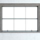A window window with thick trim in an empty room.