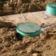 Septic tank lids uncovered in the ground