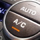 the controls for a car AC system