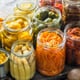 food in open jars for preserving