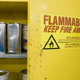 Warning sign about flammable substances