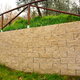 tan brick retaining wall