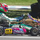 racing go kart driver and kart
