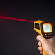 Shooting the laser from an infrared thermomeer.