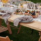 outdoor dining table with food