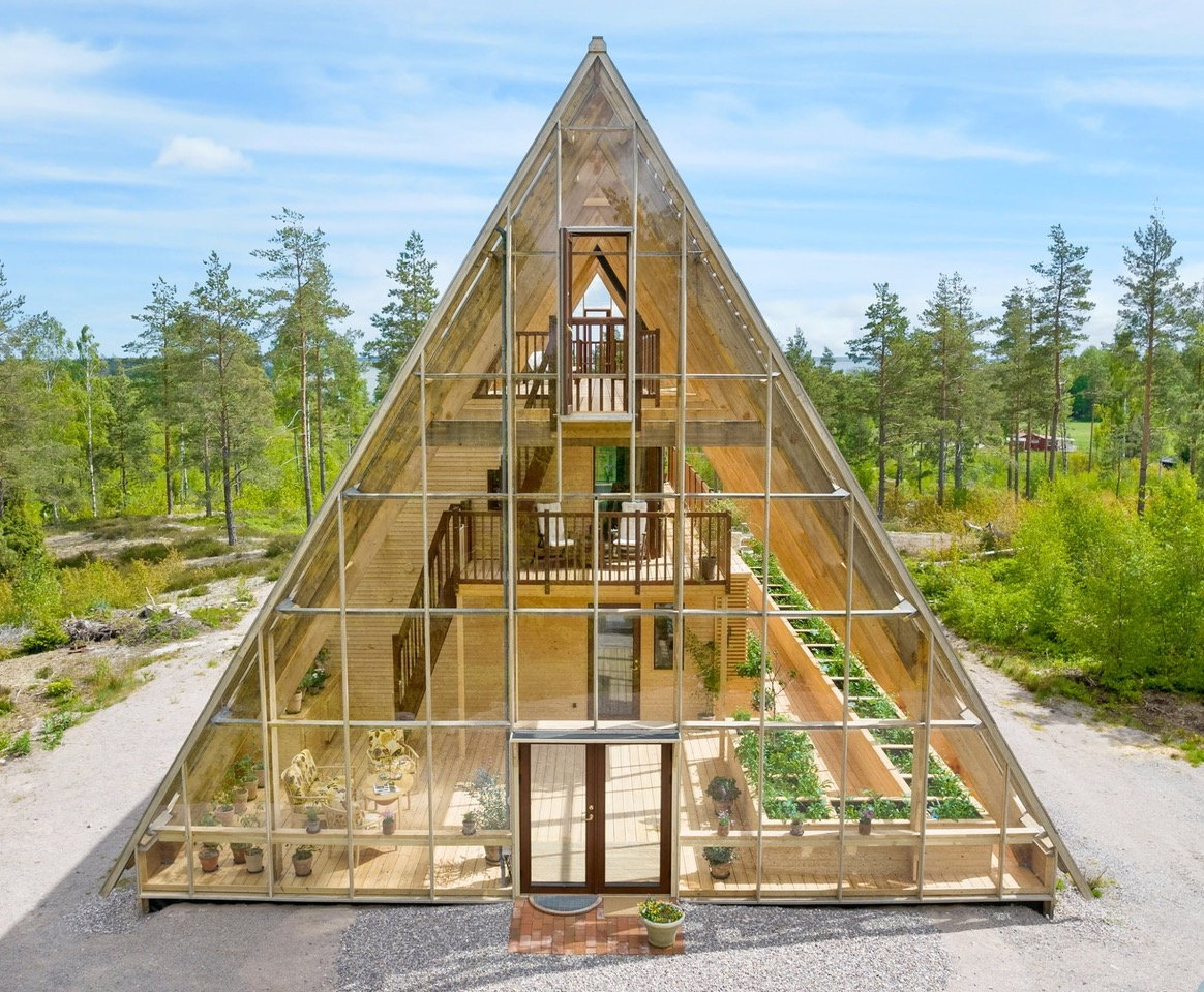 A-Frame Greenhouse Home Brings a Mediterranean Growing Climate Wherever You Want to Live