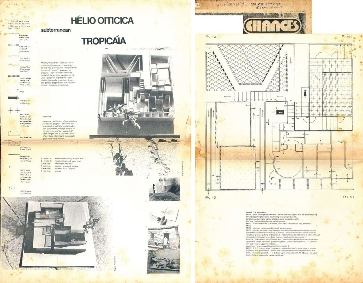 Original plan for Oiticica's 