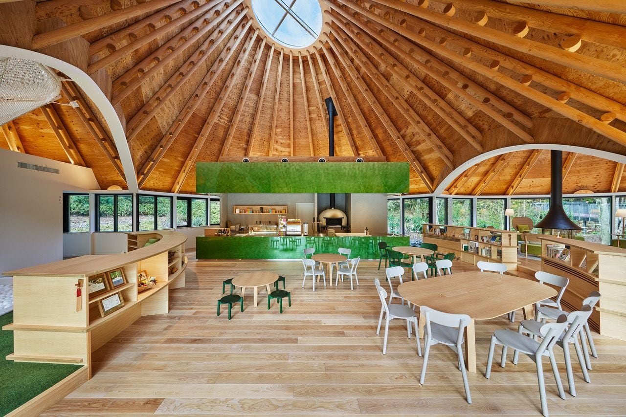 The timber interiors of the PokoPoko Fairytale Club House give resort-goers and their kids ample space to play, eat, work, and pretty much anything else they can think to do! 