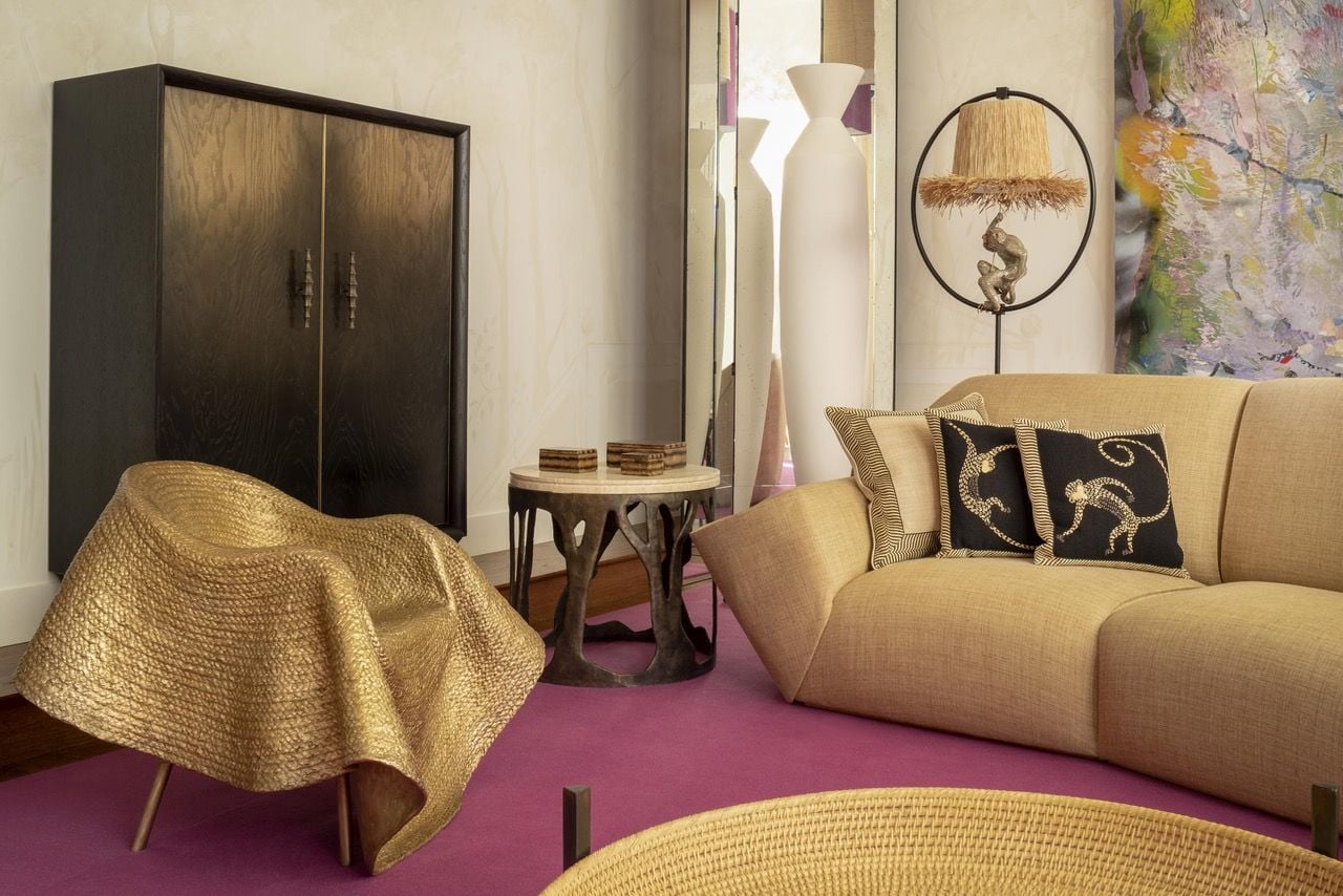 Sculpture armchair and Dune sofa featured in Stefano Pilati's new collaboration with Pinto Design.
