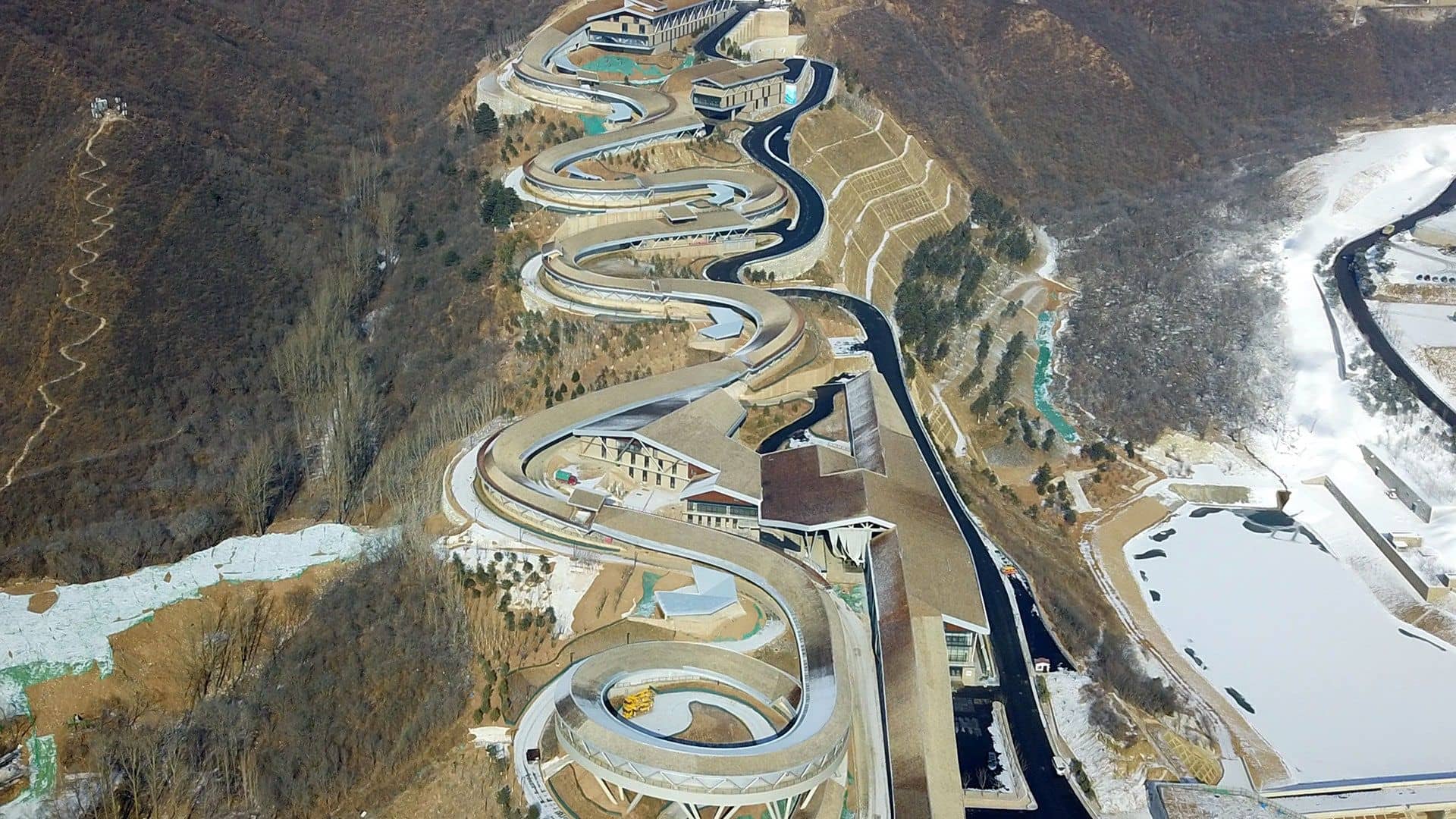 China's National Sliding Center, as seen in the 2022 Winter Olympics. 