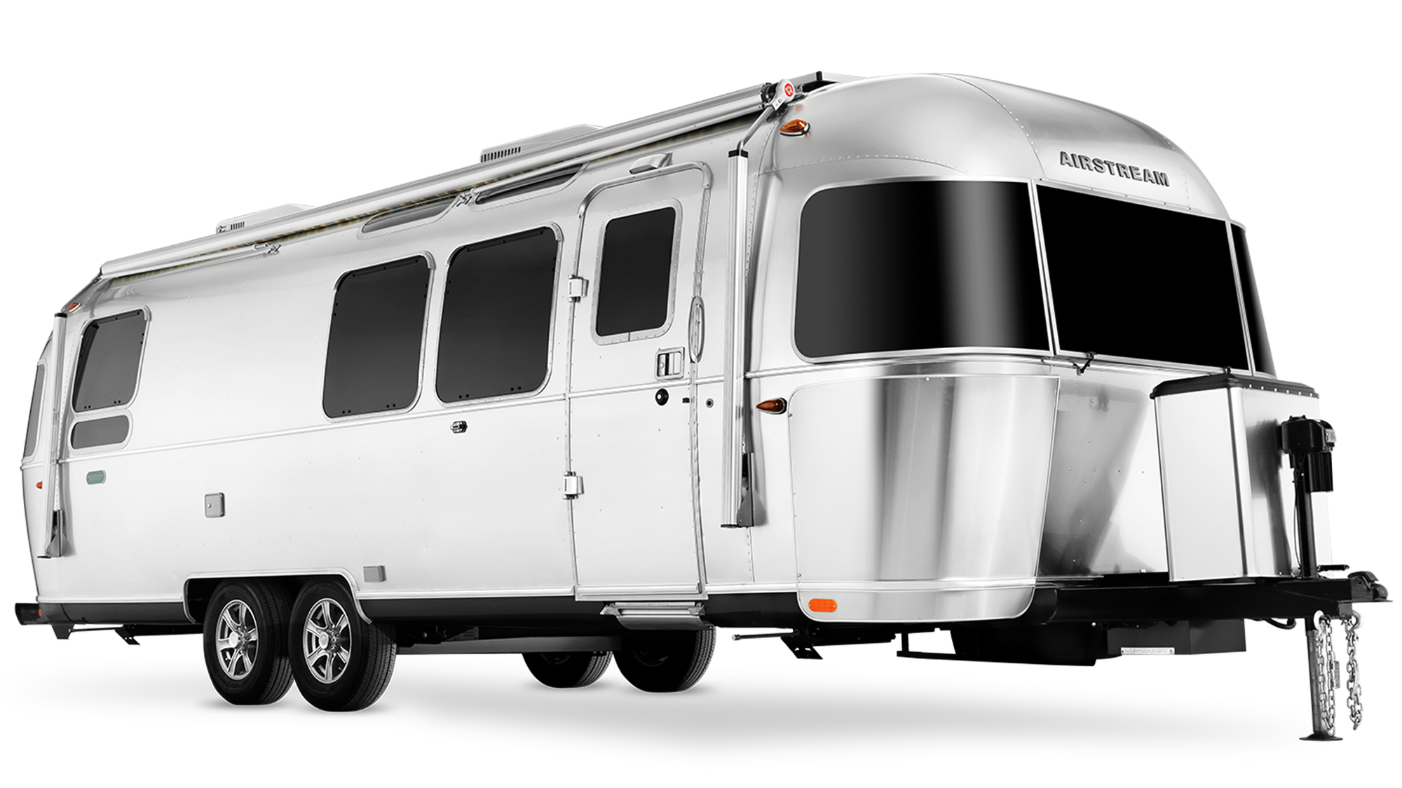 Exterior view of the new Airstream X Pottery Barn Travel Trailer.  