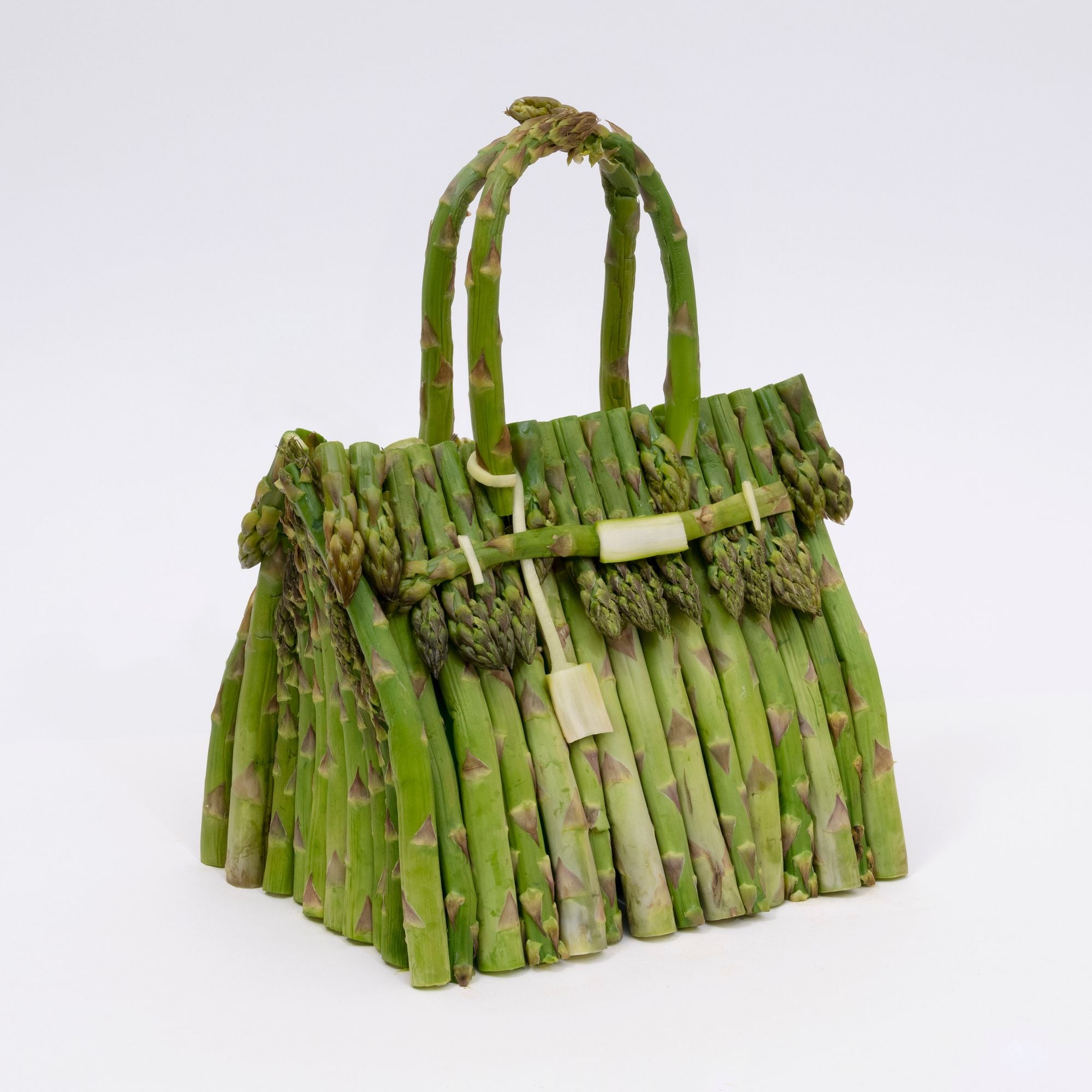An all-asparagus version of luxury fashion brand Hermes' iconic 
