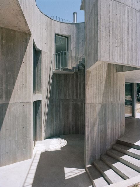 Exterior staircases and courtyard make the Casa Trevo feel a bit like an ancient maze. 