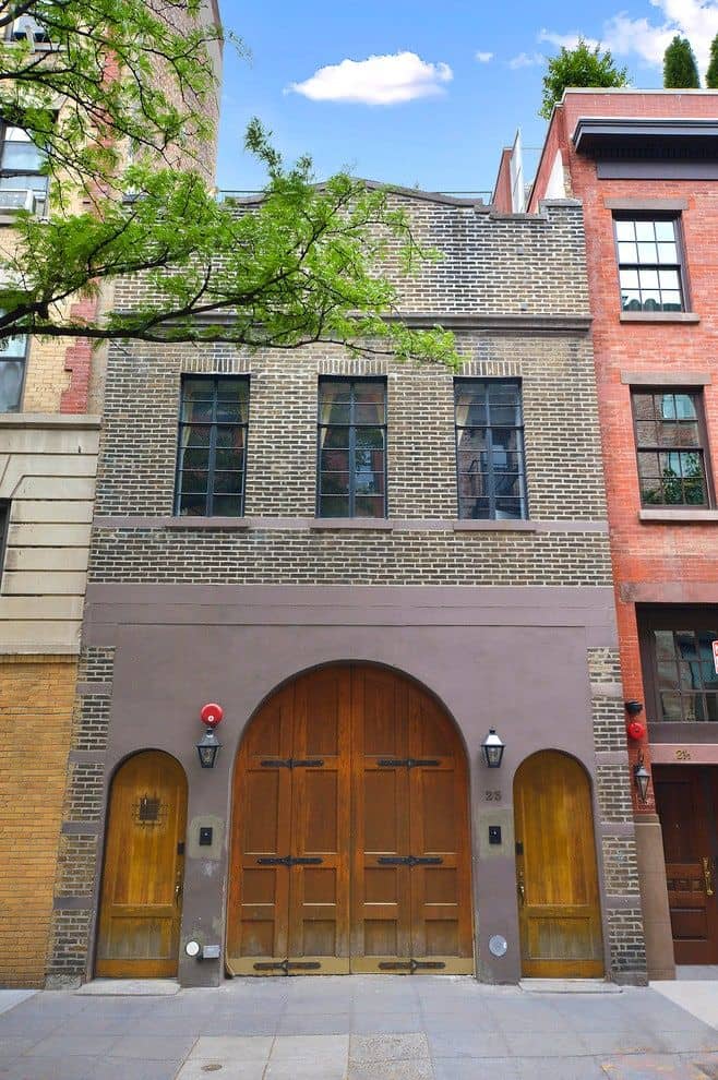 Unassuming brick facade at 23 Cornelia Street, Taylor Swift's former New York residence.