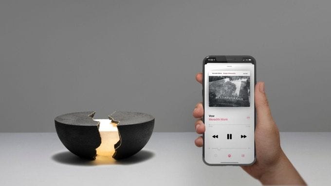 Connect the sculptural Teno speaker to your smartphone and start cranking some hits!