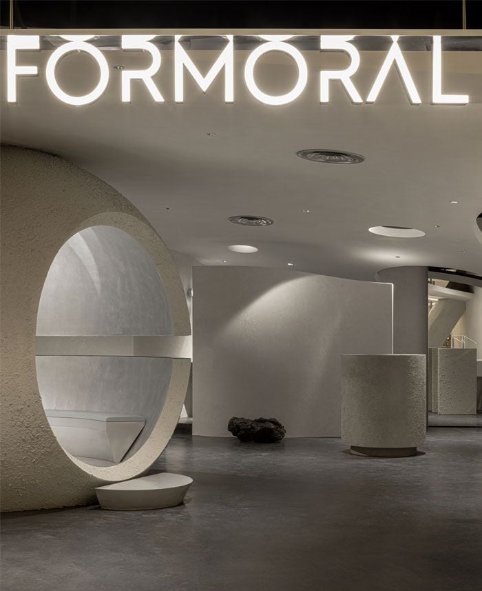 Organic shapes and matte gray hues make up the heart of the Formoral aesthetic.